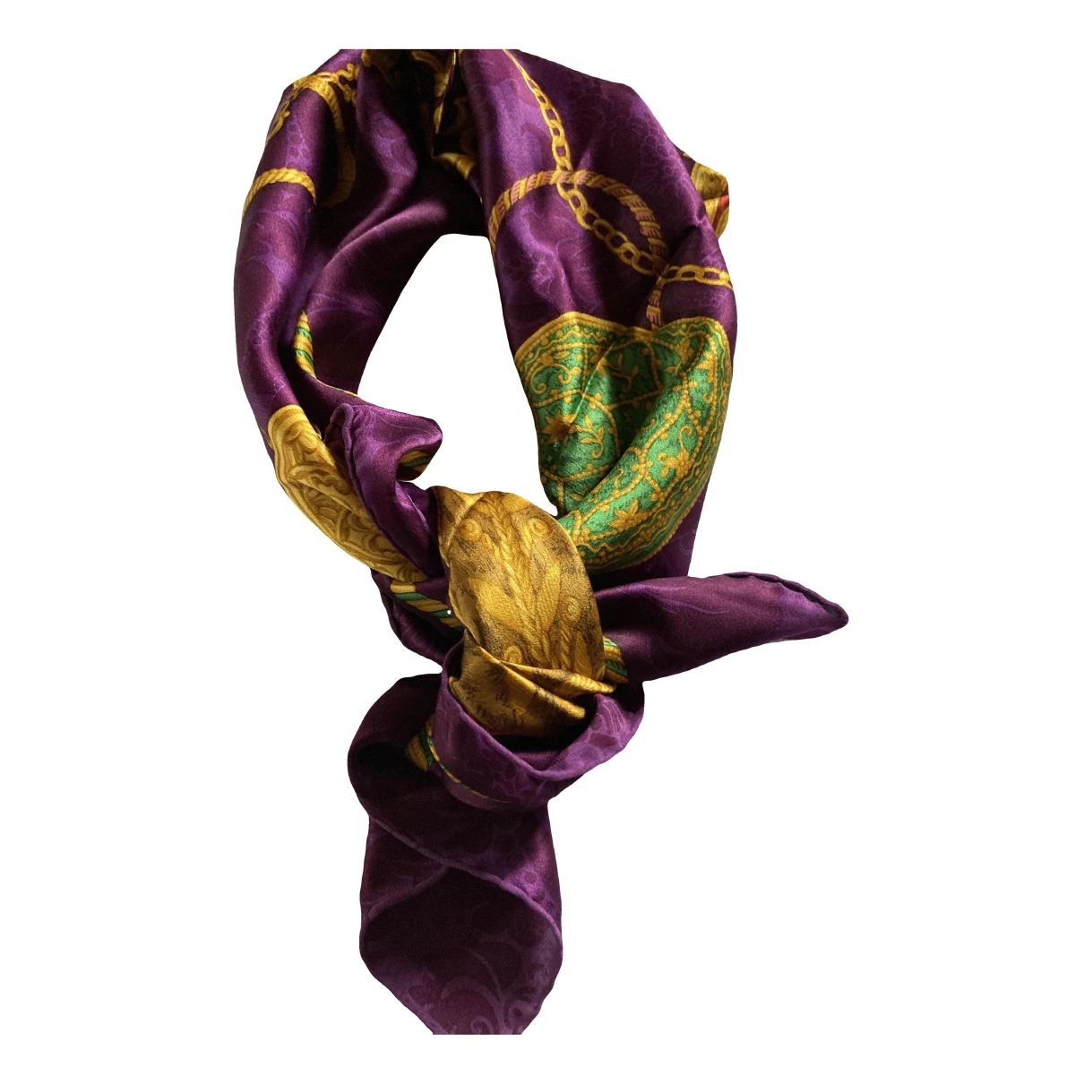 Pre-owned Nina Ricci Silk Handkerchief In Purple
