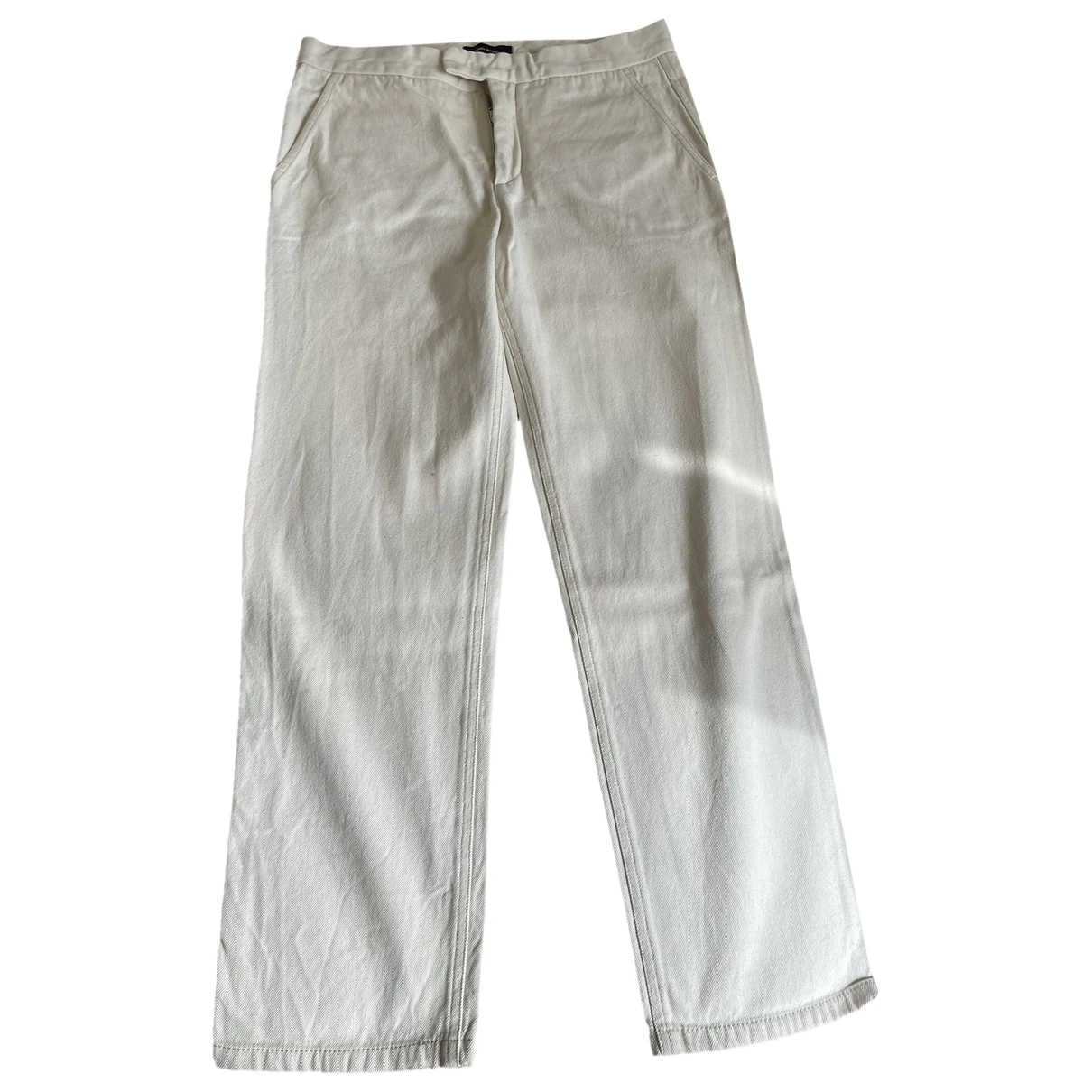 Pre-owned Isabel Marant Straight Jeans In Ecru