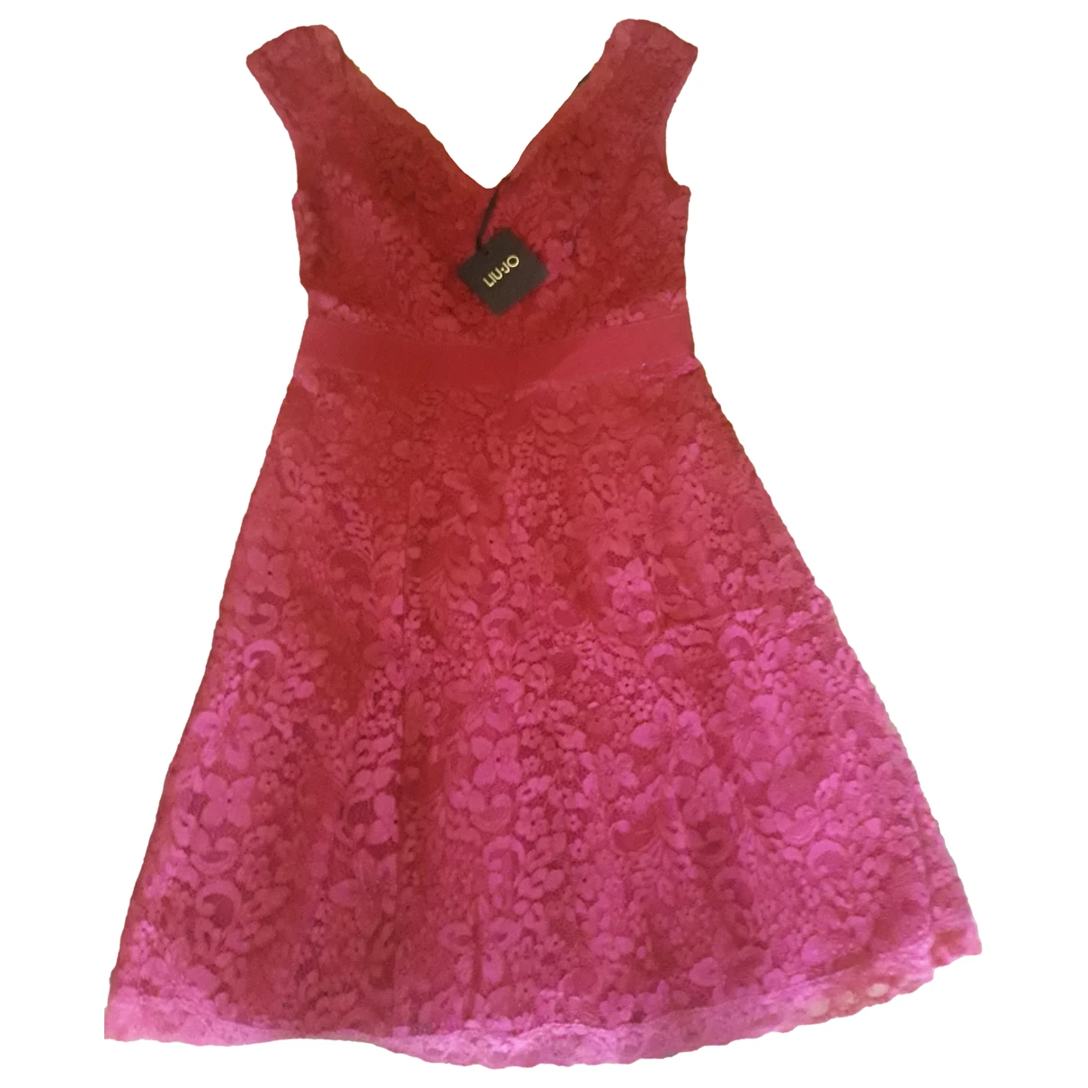 Pre-owned Liujo Lace Mid-length Dress In Pink