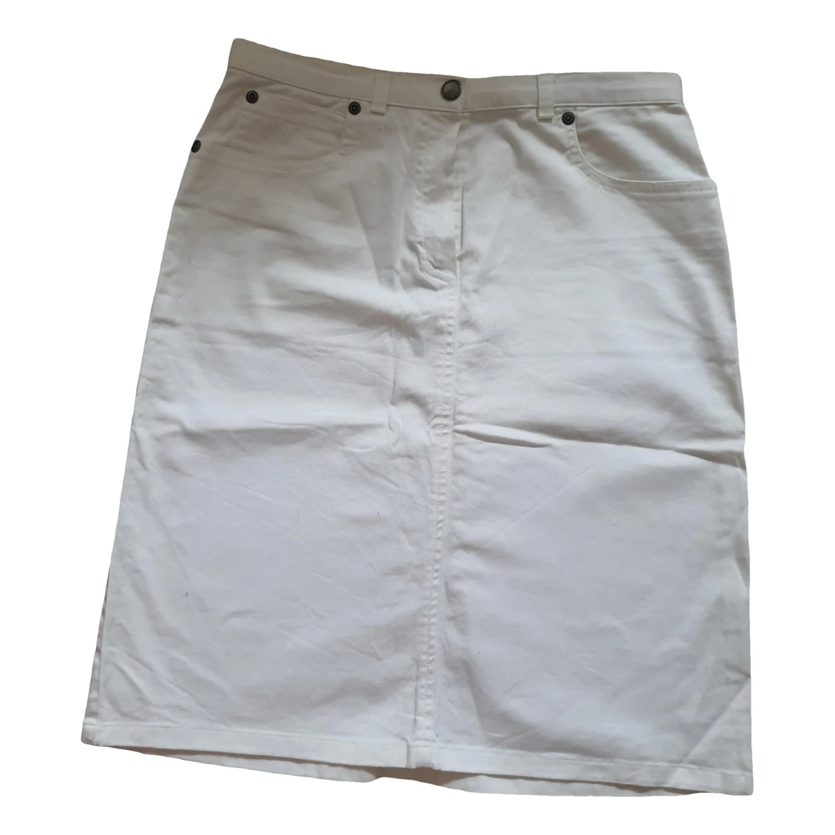 Pre-owned Burberry Mid-length Skirt In White