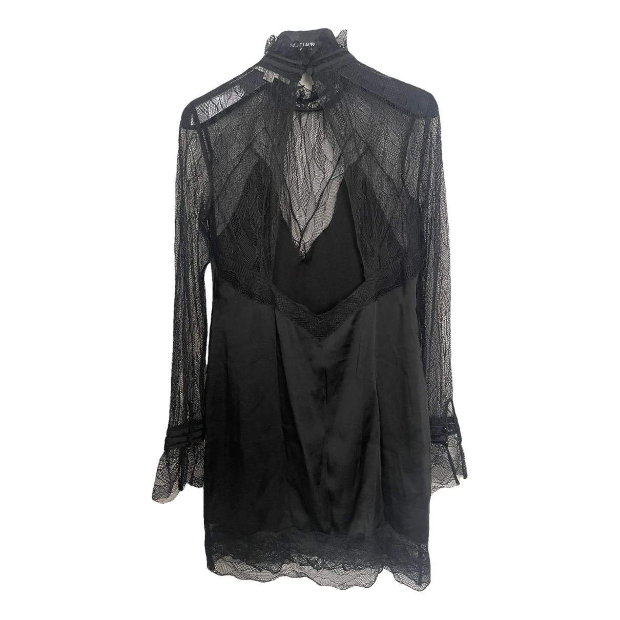 Pre-owned Jonathan Simkhai Lace Mini Dress In Black