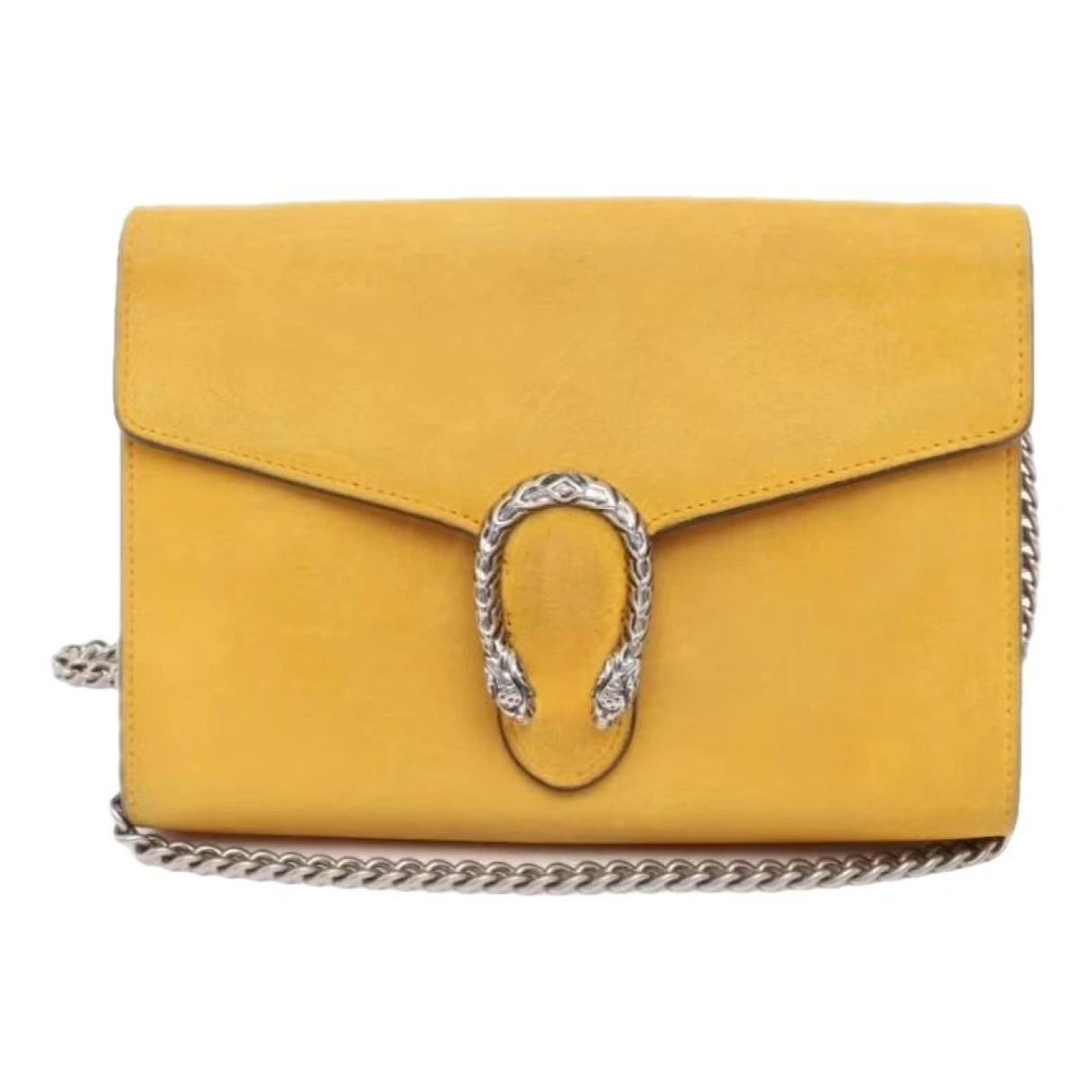 Pre-owned Gucci Dionysus Super Mini Handbag In Yellow