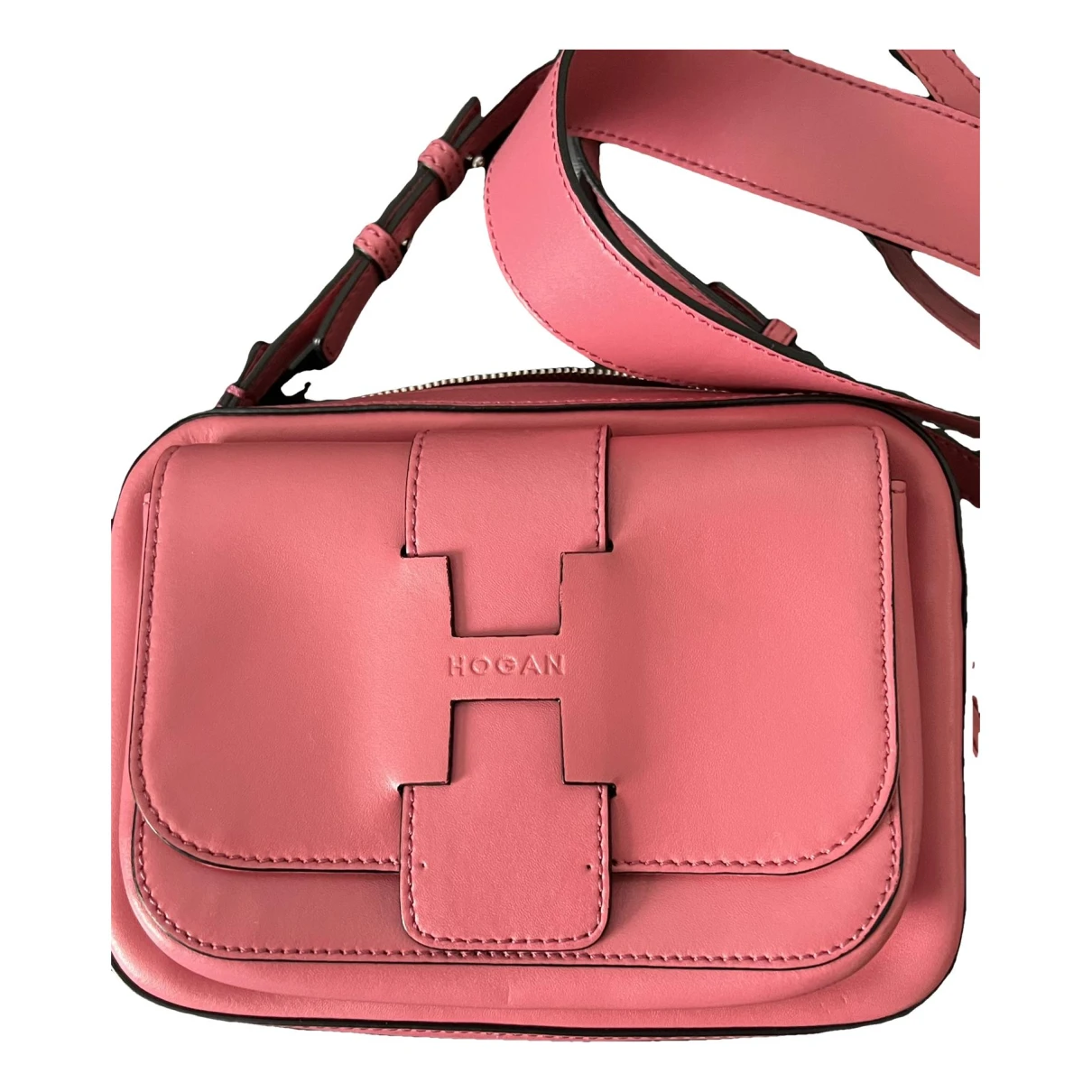 Pre-owned Hogan Leather Handbag In Pink