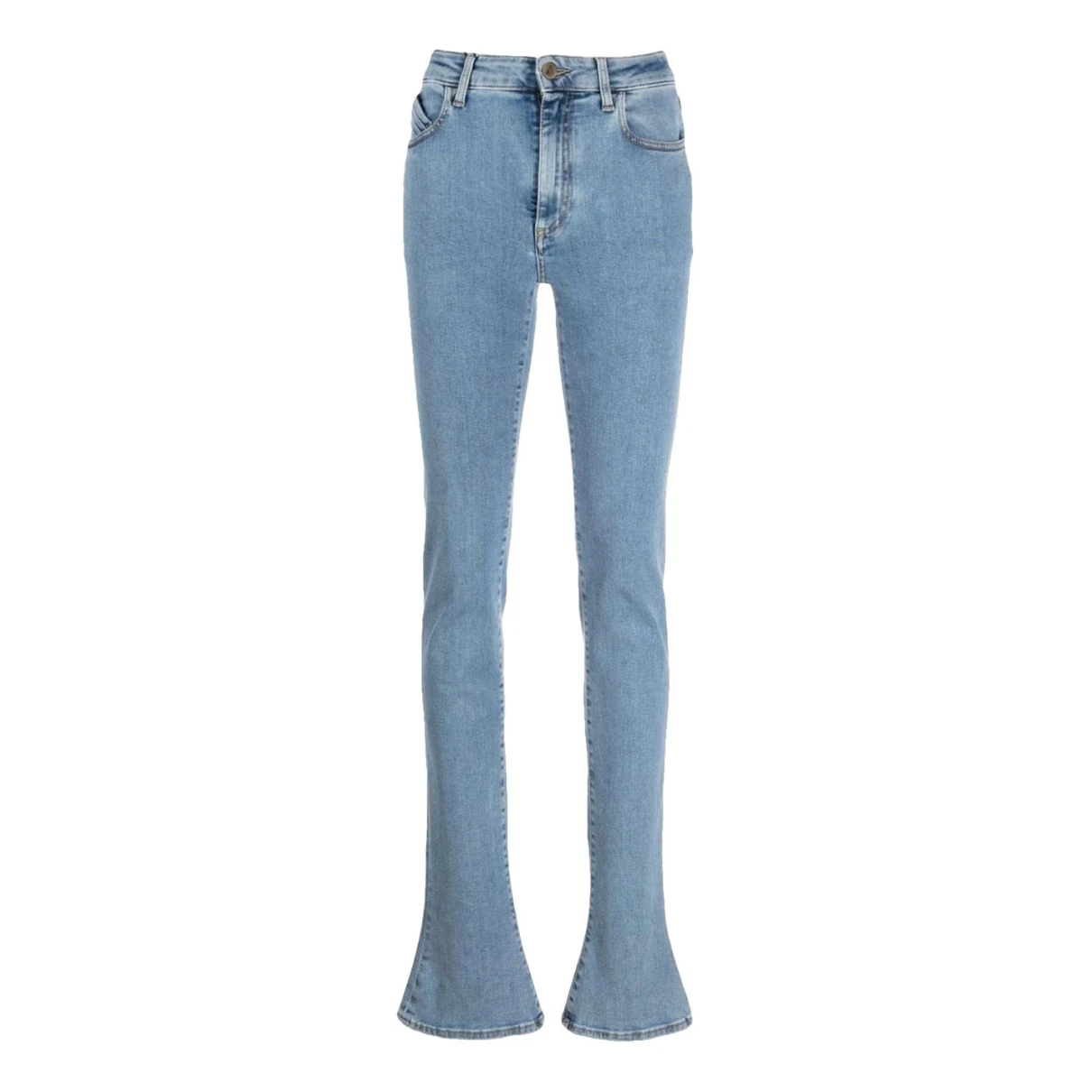 Pre-owned Attico Straight Jeans In Blue