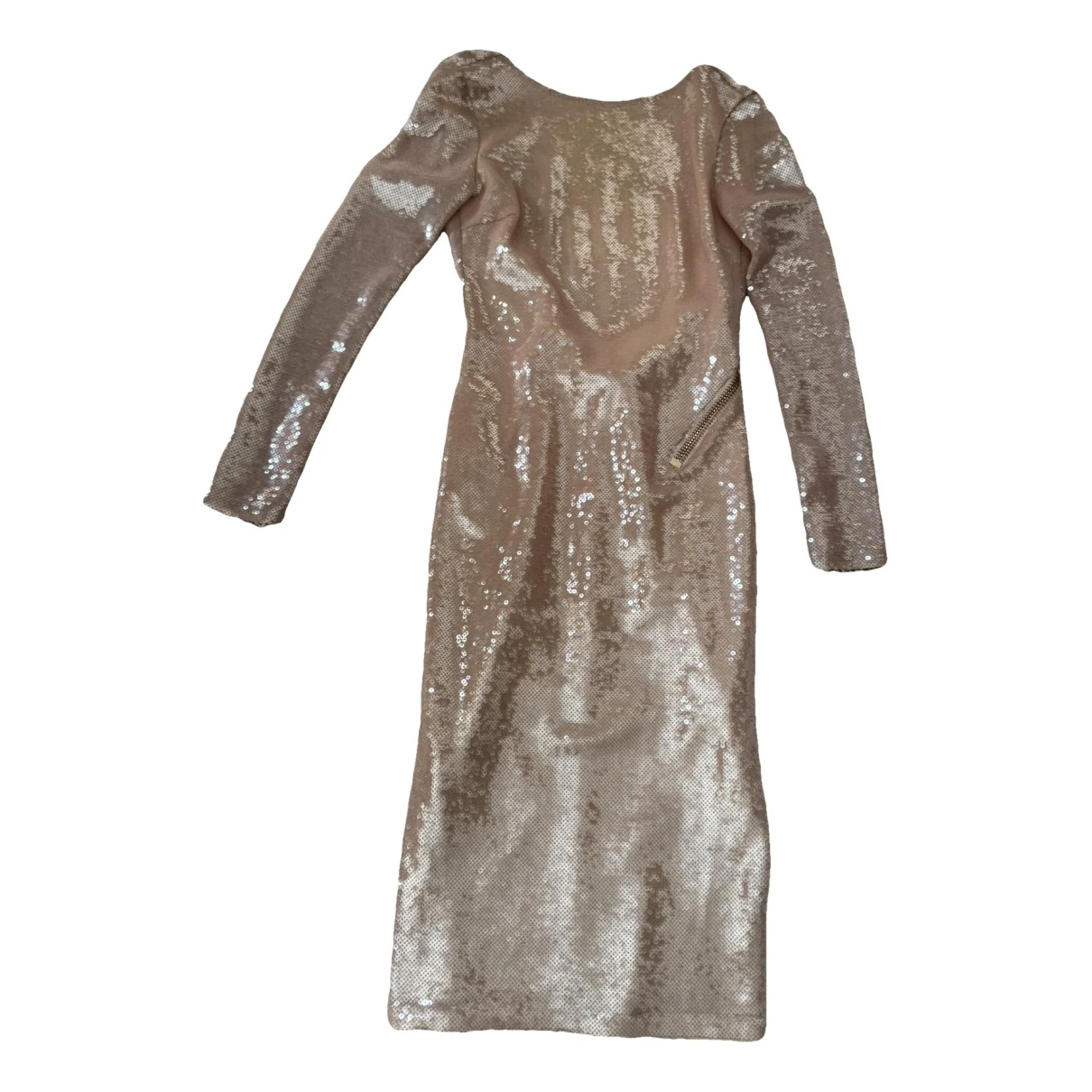 Pre-owned Tom Ford Silk Mid-length Dress In Beige