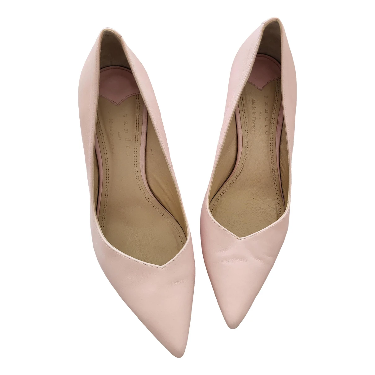 Pre-owned Sandro Leather Heels In Pink