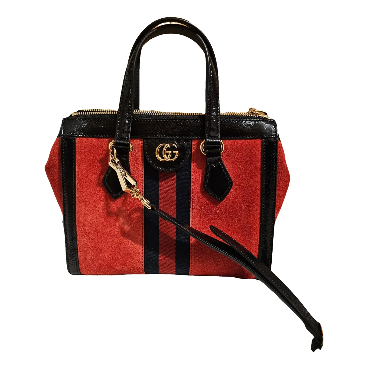 Pre-owned Gucci Ophidia Top Handle Handbag In Red