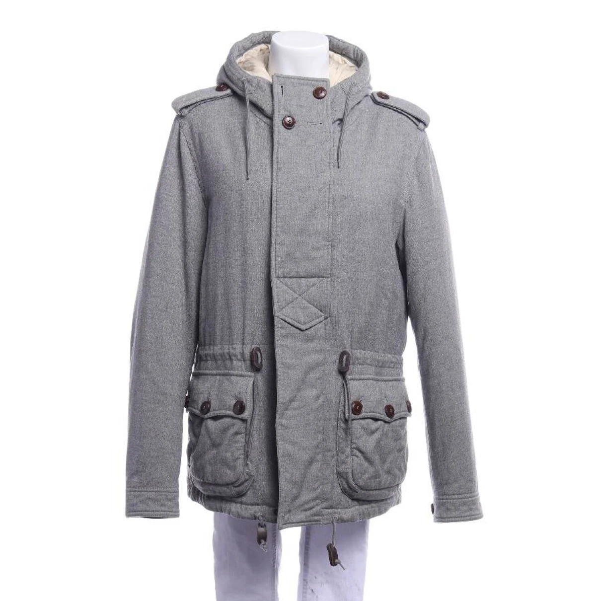 Pre-owned Moncler Coat In Grey