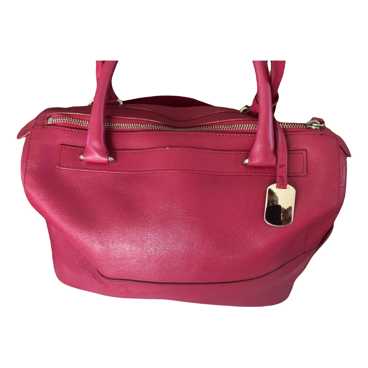 Pre-owned Furla Candy Bag Leather Handbag In Pink