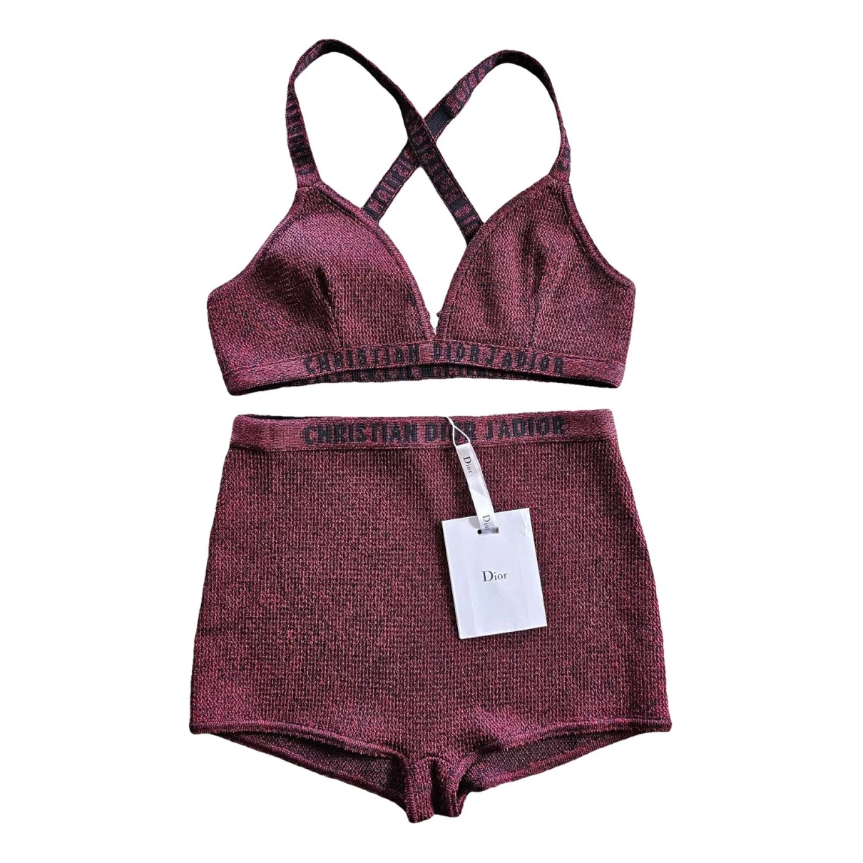 Pre-owned Dior Corset In Burgundy