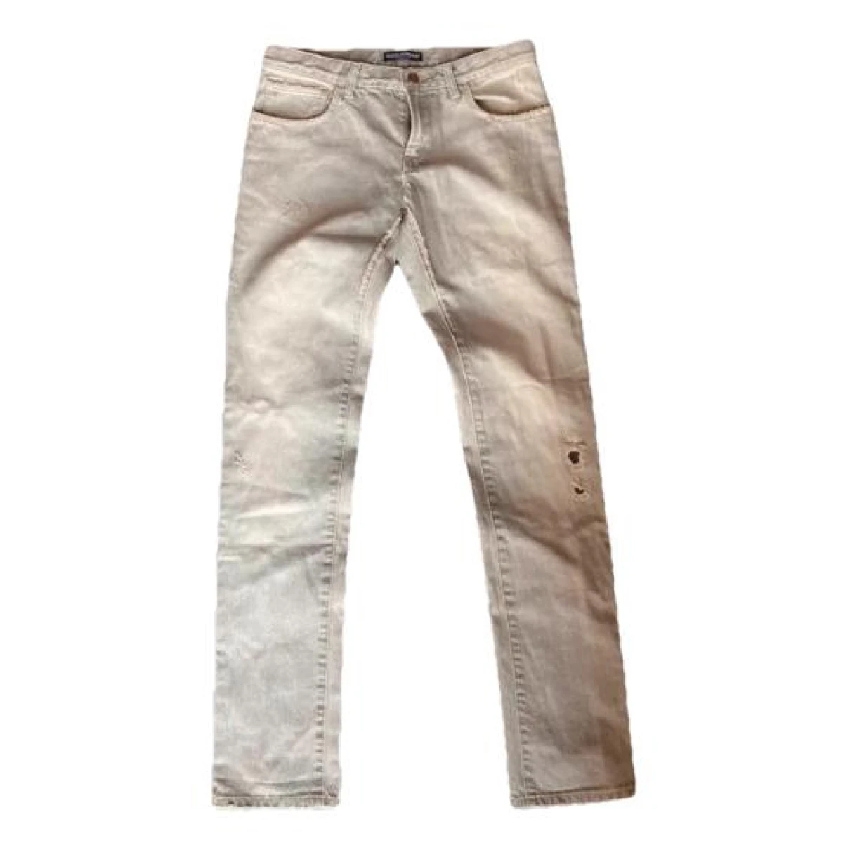 Pre-owned Dolce & Gabbana Slim Jeans In Beige