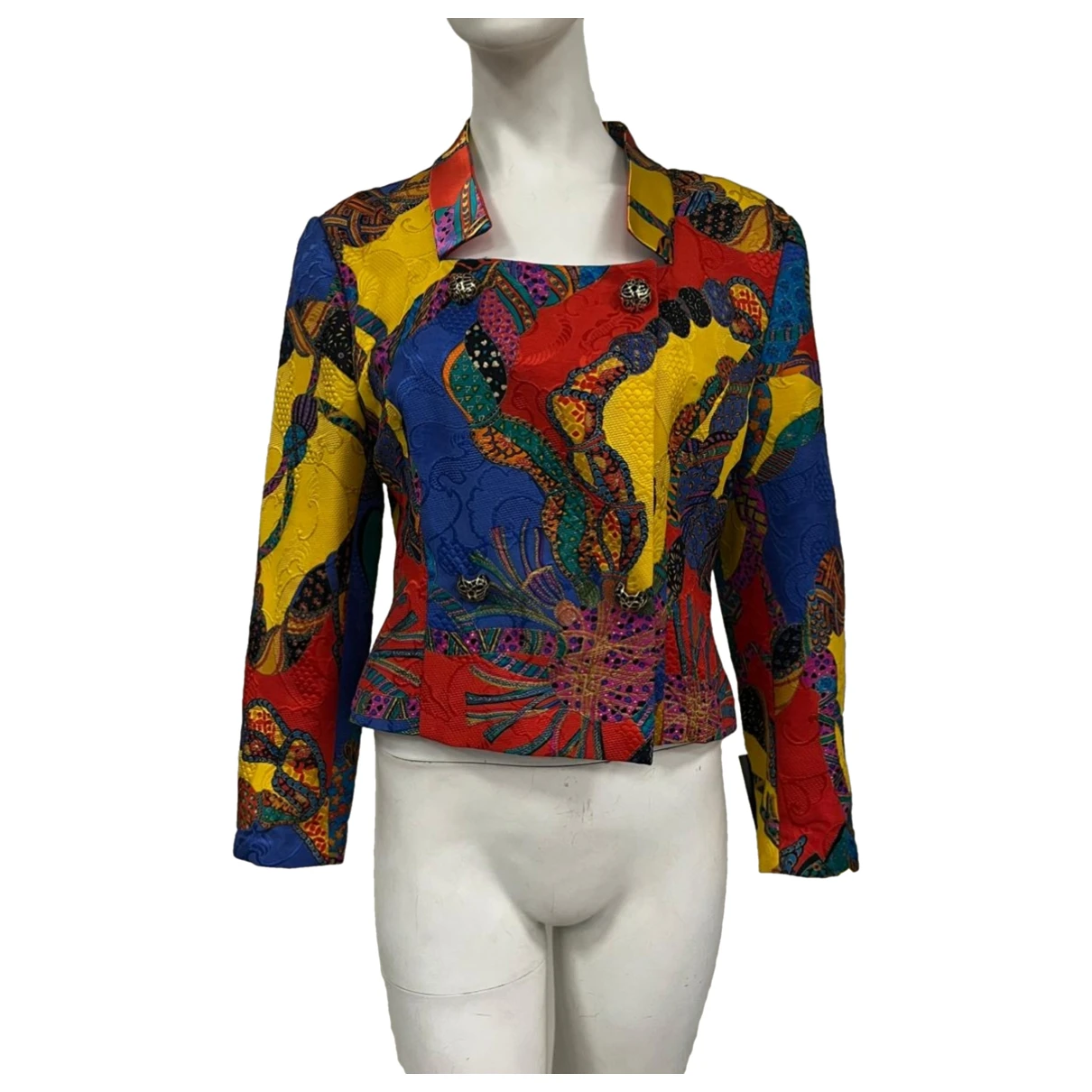 Pre-owned Borbonese Silk Blazer In Multicolour
