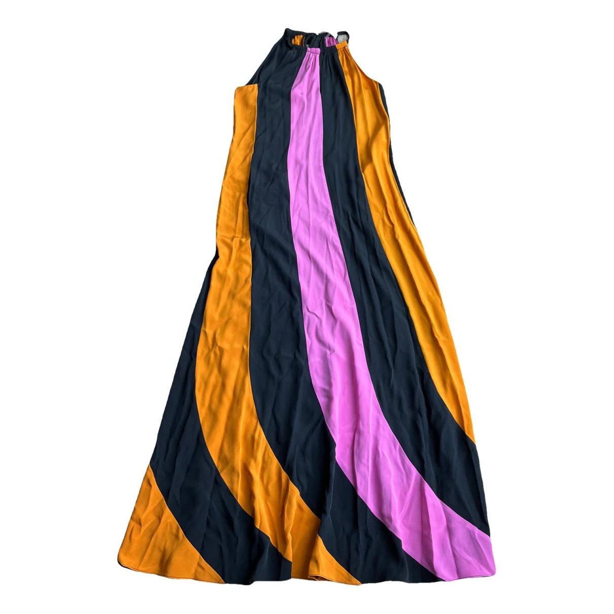 Pre-owned Diane Von Furstenberg Silk Maxi Dress In Multicolour