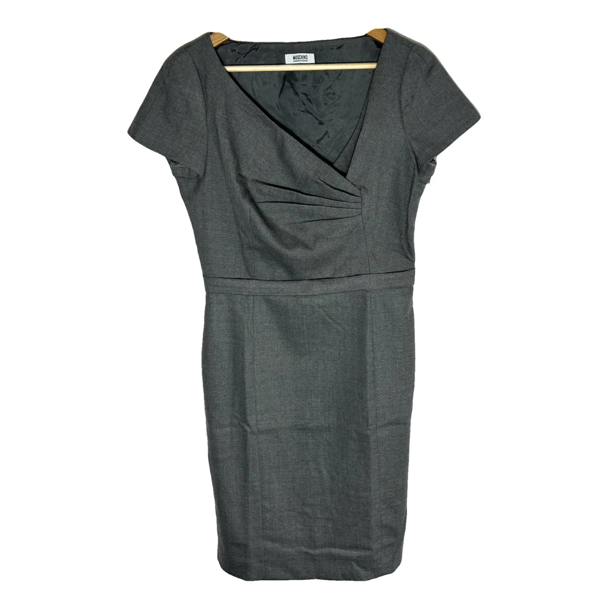 Pre-owned Moschino Cheap And Chic Wool Mid-length Dress In Grey