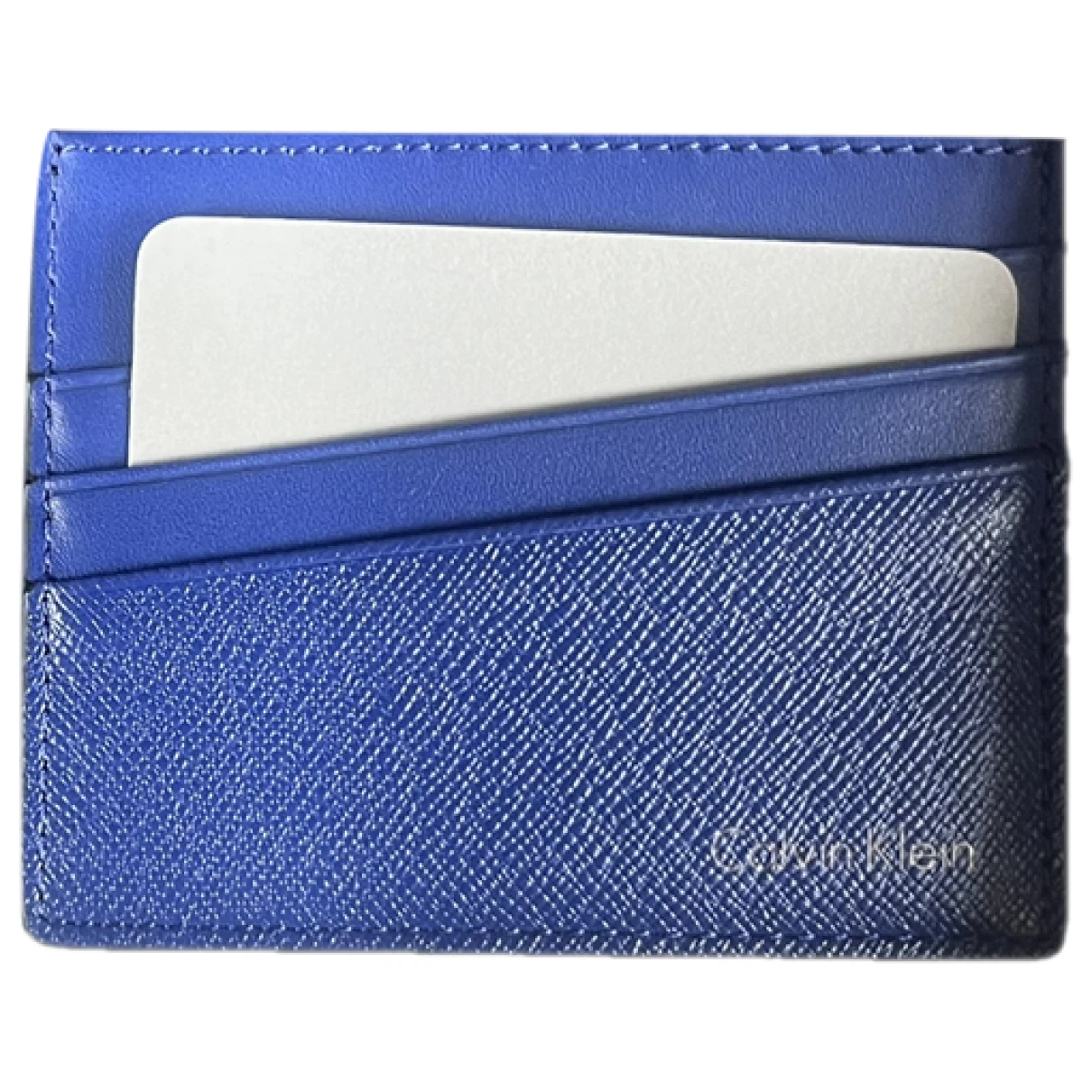Pre-owned Calvin Klein Leather Small Bag In Blue