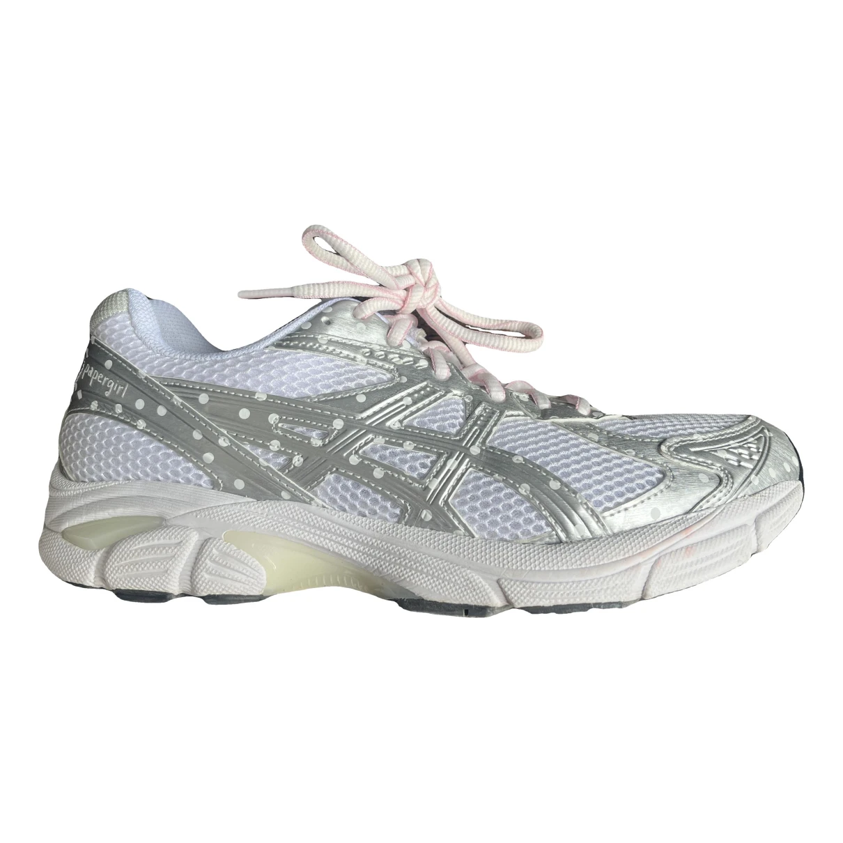 Pre-owned Asics Trainers In Silver