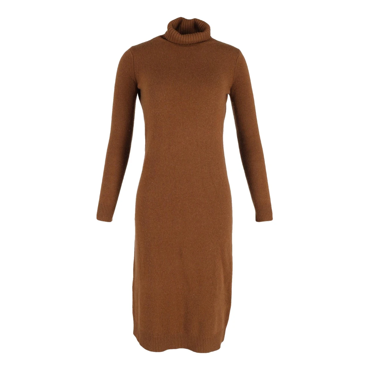 Pre-owned Max Mara Wool Mid-length Dress In Brown