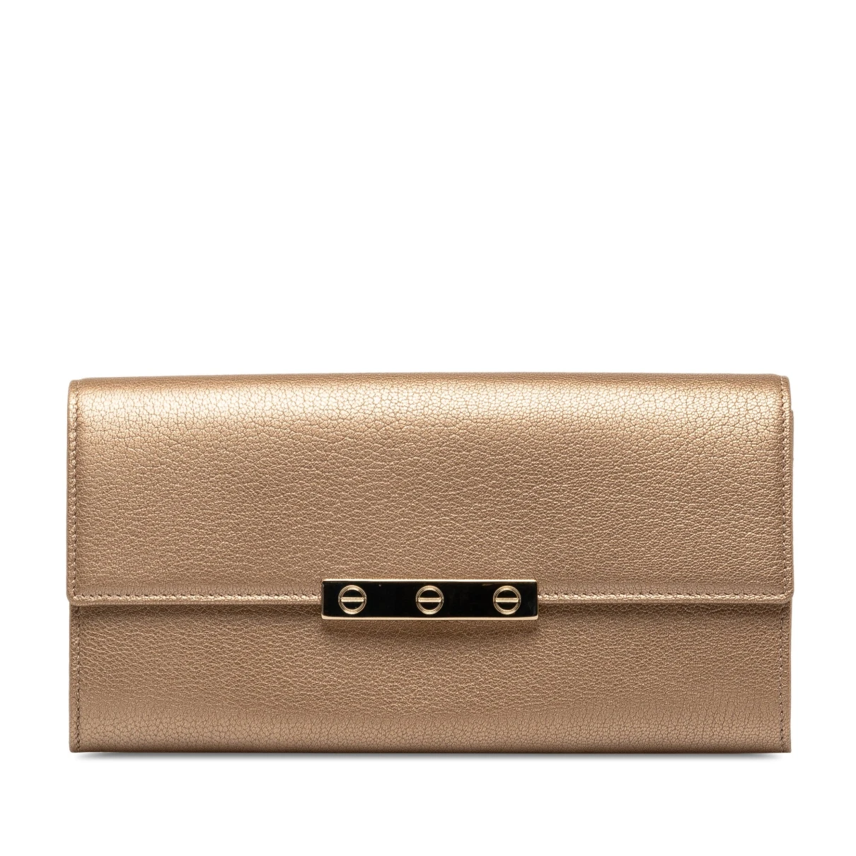 Pre-owned Cartier Leather Purse In Gold