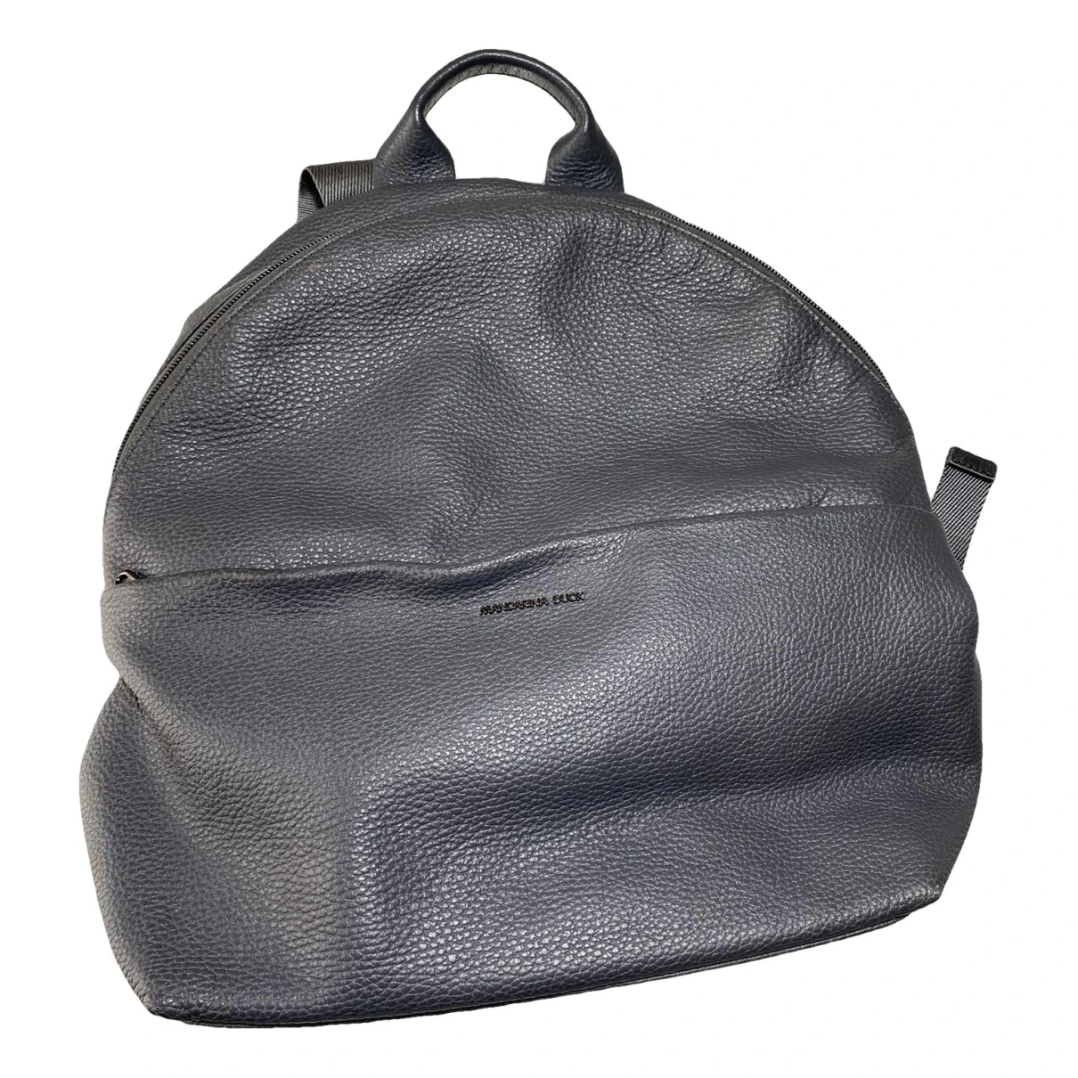 Pre-owned Mandarina Duck Leather Backpack In Grey