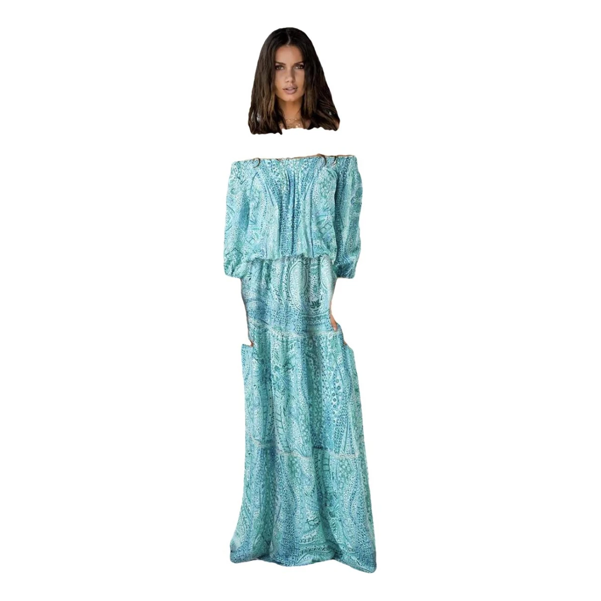Pre-owned Melissa Odabash Maxi Dress In Blue