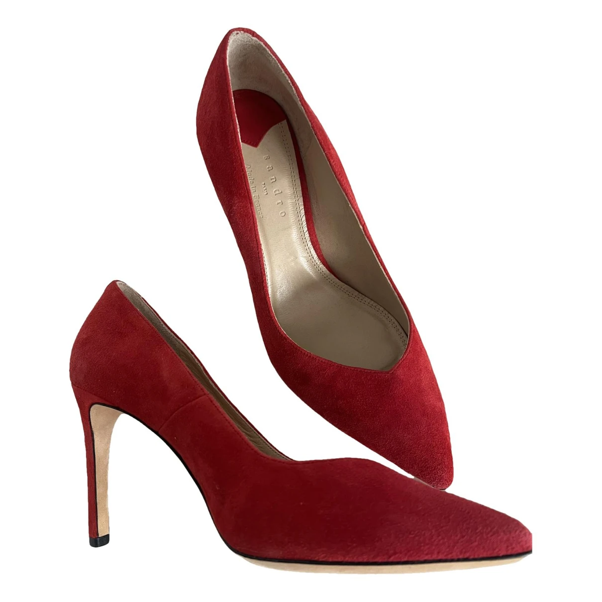Pre-owned Sandro Heels In Red