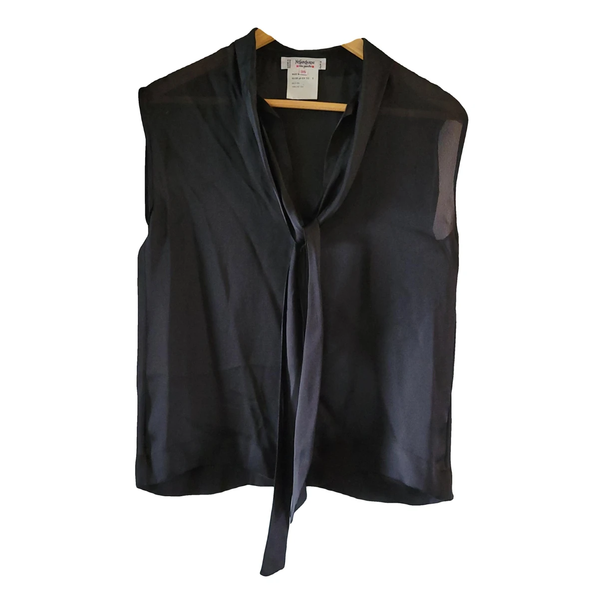 Pre-owned Saint Laurent Silk Blouse In Black