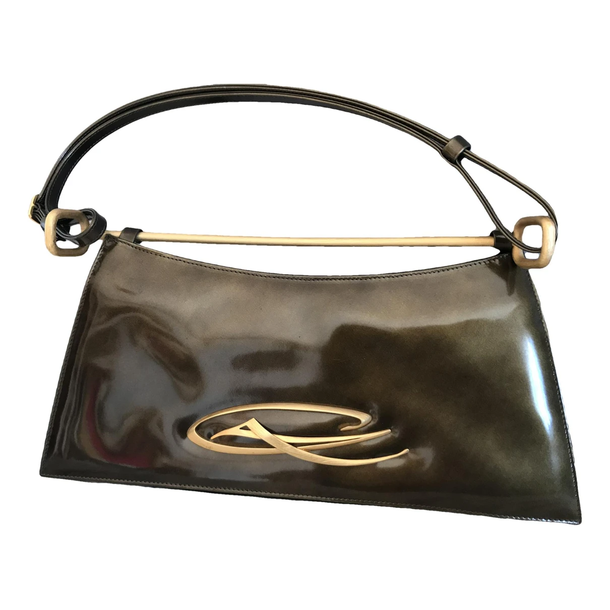 Pre-owned Christian Lacroix Patent Leather Handbag In Brown