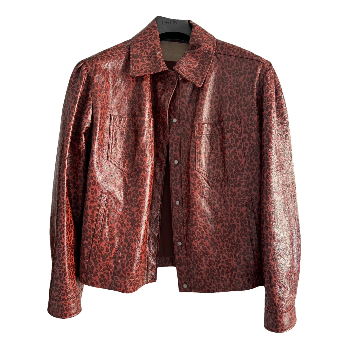 Pre-owned Drome Leather Jacket In Red