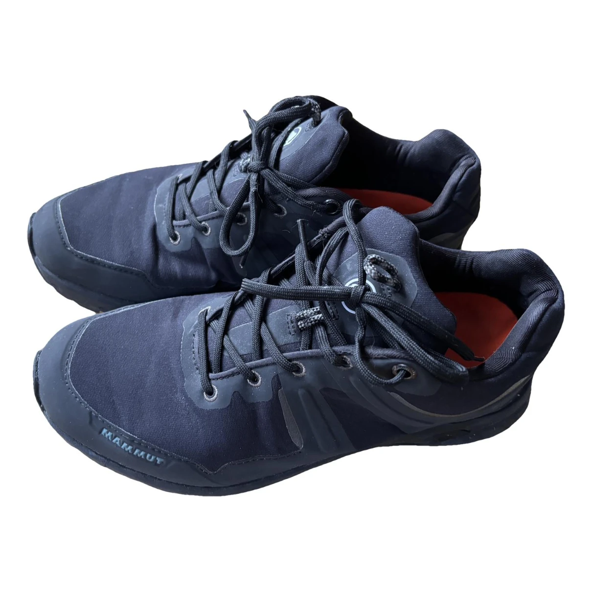 Pre-owned Mammut Vegan Leather Trainers In Navy