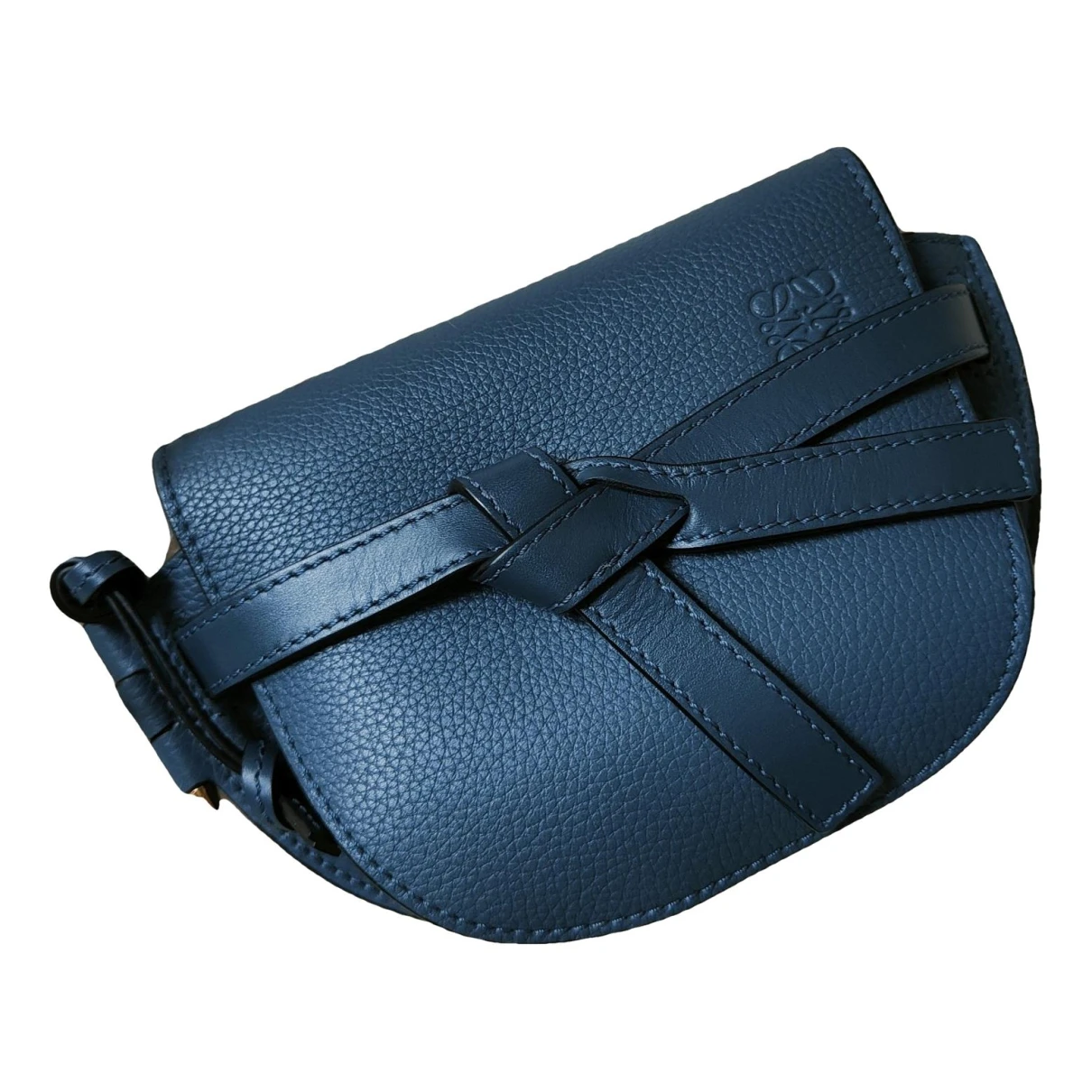 Pre-owned Loewe Leather Clutch Bag In Blue