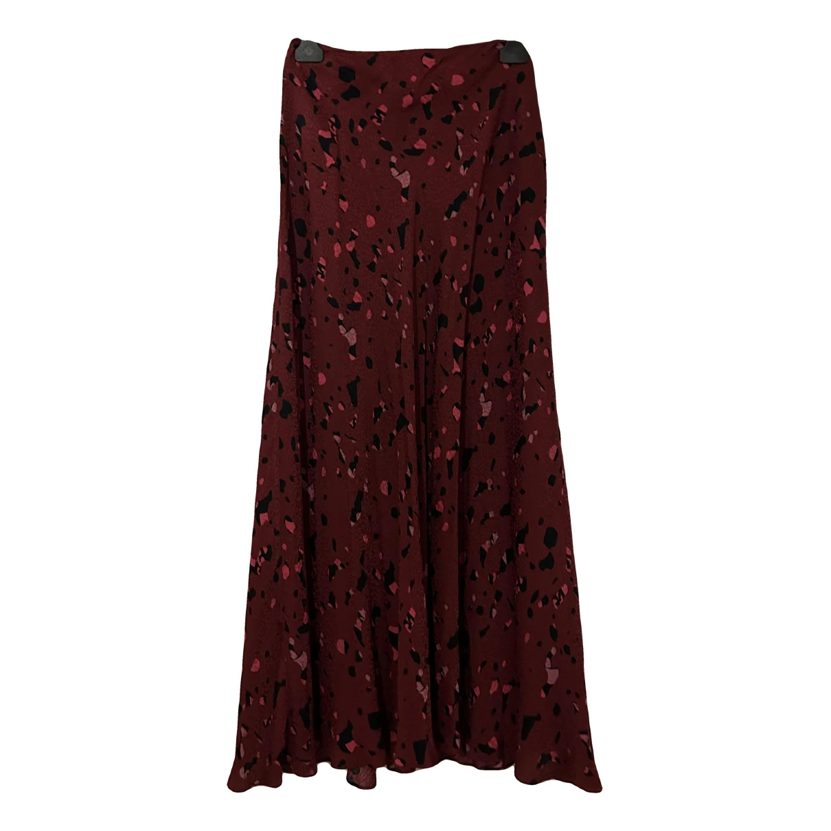 Pre-owned Ba&sh Mid-length Skirt In Burgundy