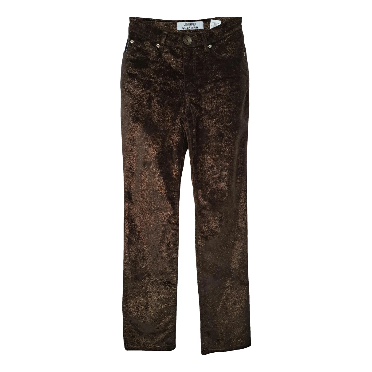 Pre-owned Krizia Straight Pants In Brown