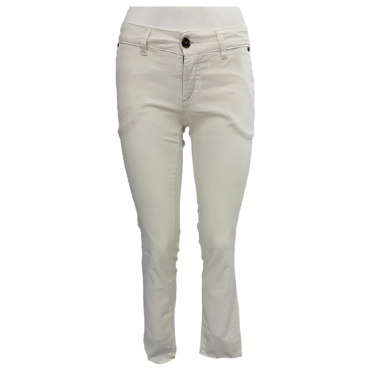 Pre-owned Galliano Straight Pants In White