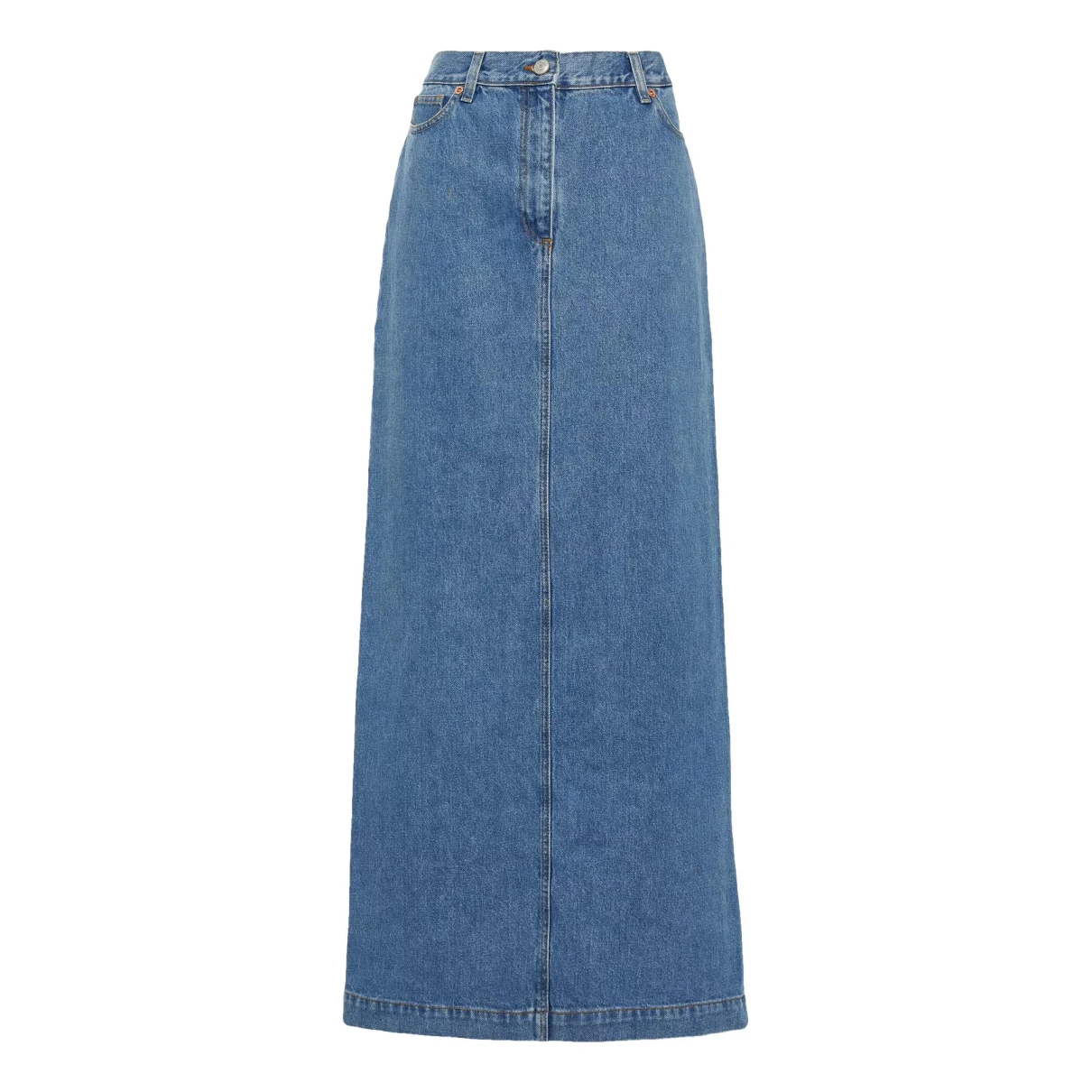Pre-owned Magda Butrym Maxi Skirt In Blue