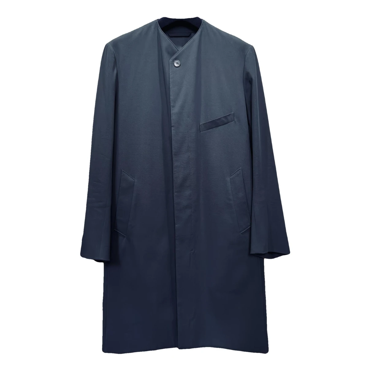 Pre-owned Lemaire Wool Coat In Navy