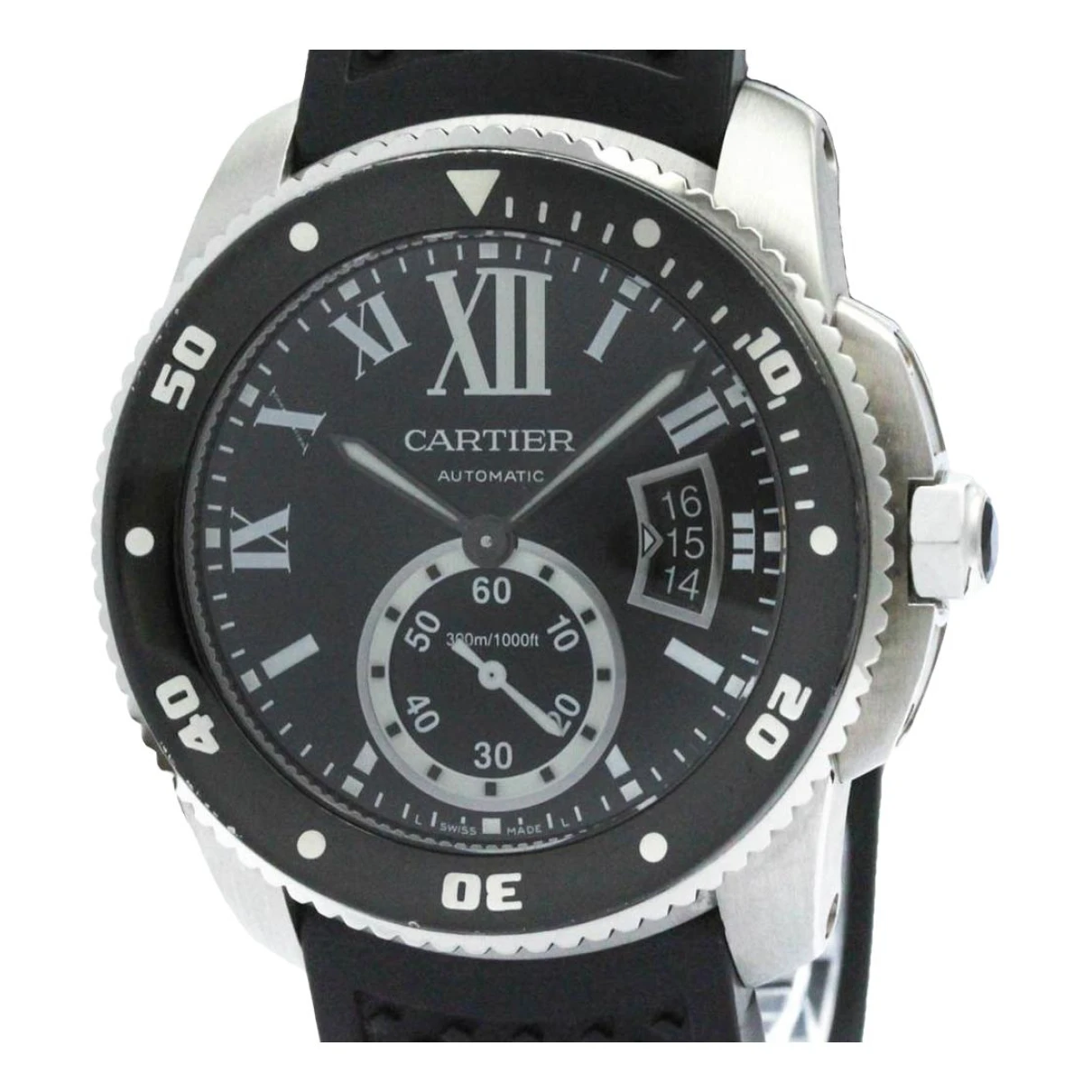 Pre-owned Cartier Calibre Watch In Black