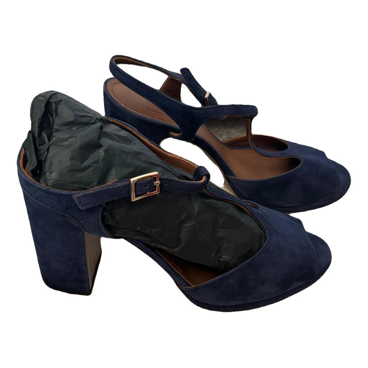 Pre-owned L'autre Chose Leather Heels In Blue