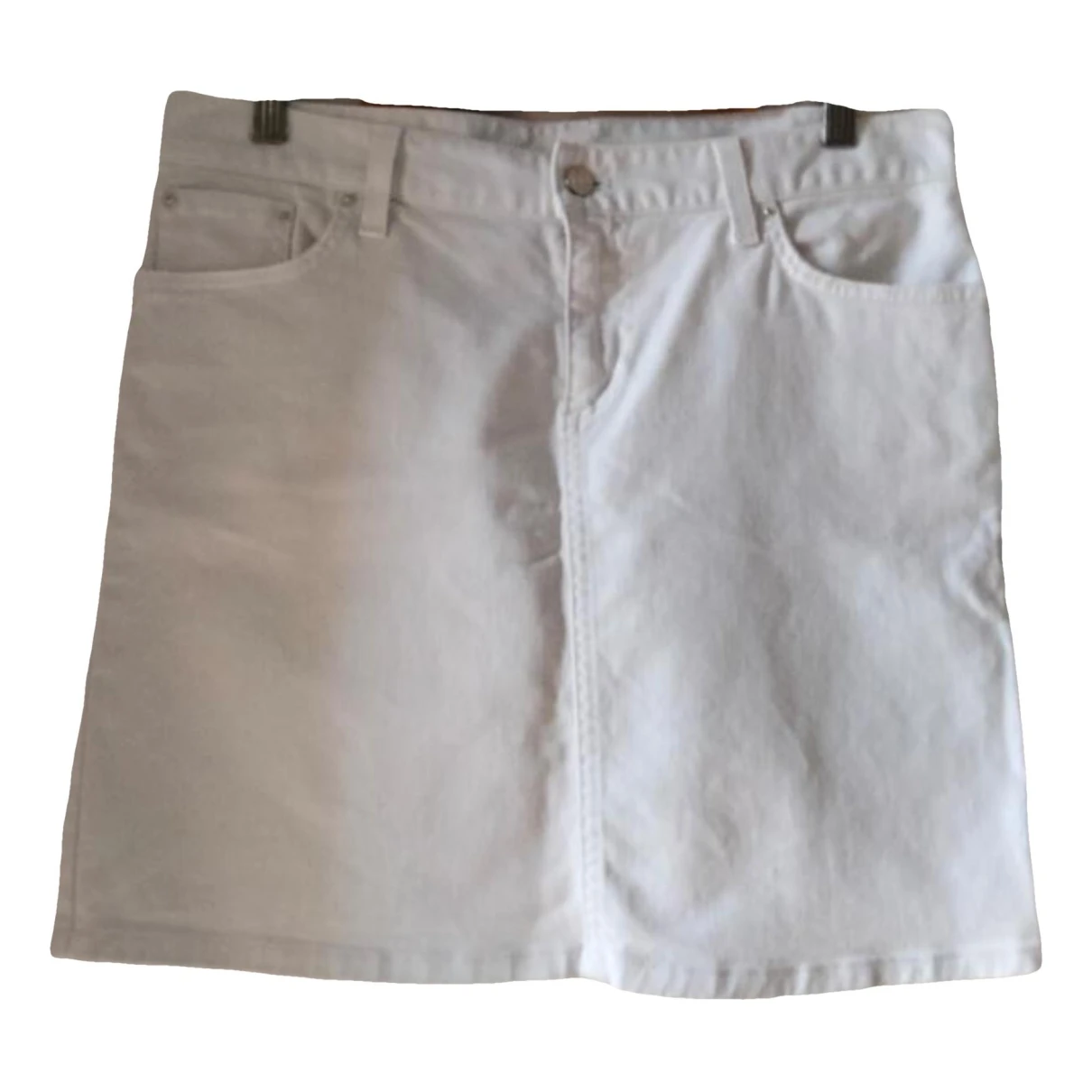 Pre-owned Ralph Lauren Mini Skirt In White