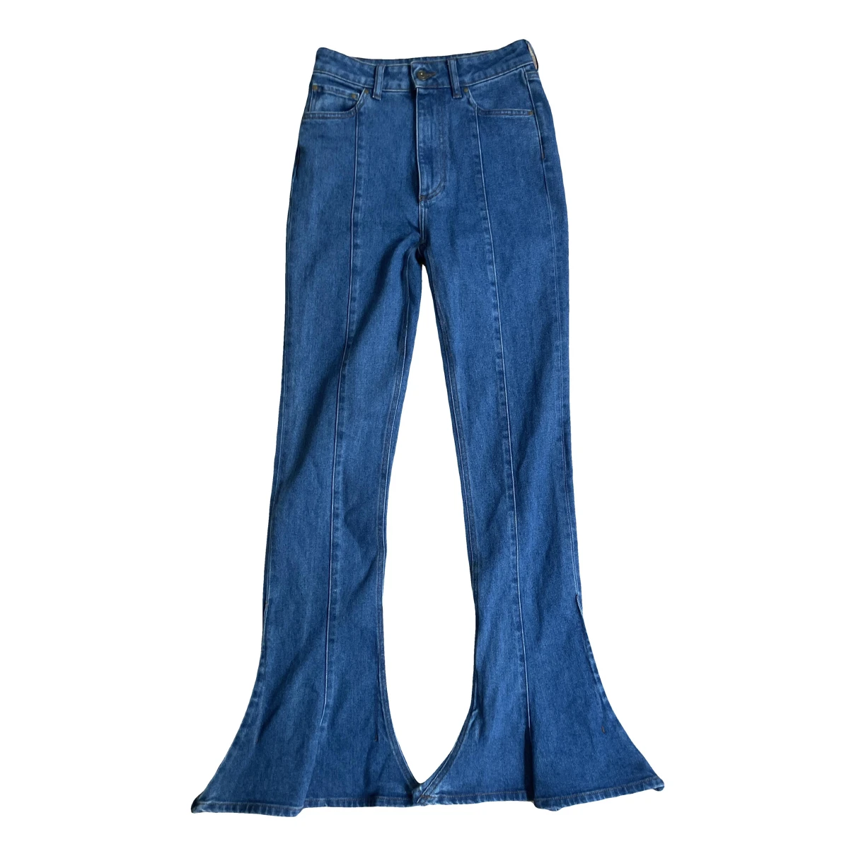 Pre-owned Y/project Bootcut Jeans In Blue