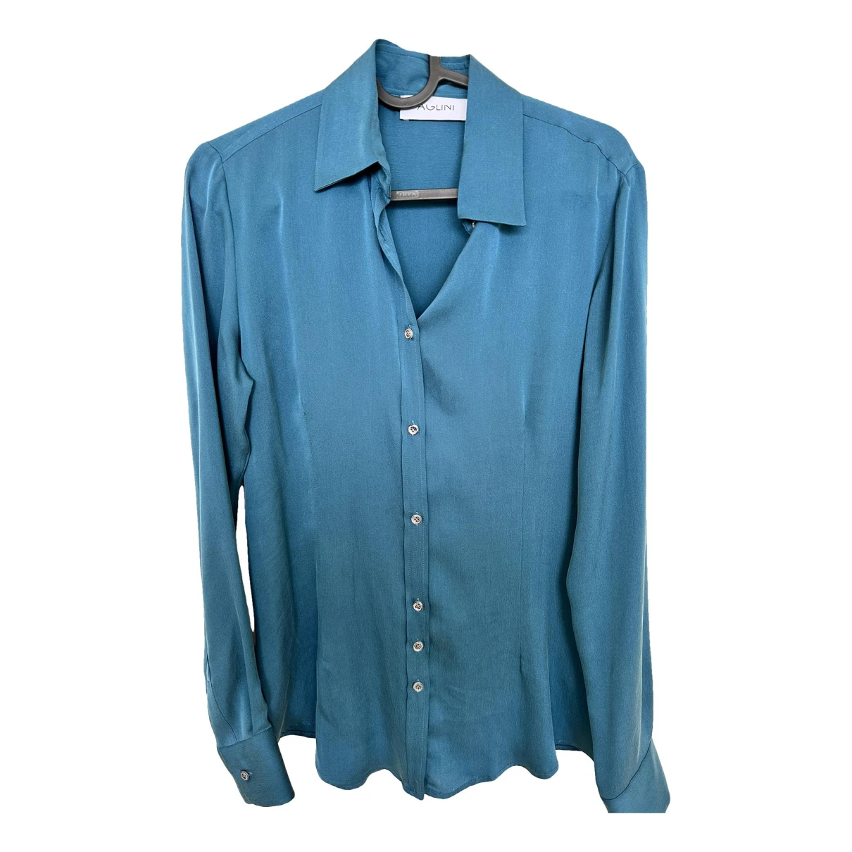 Pre-owned Aglini Silk Shirt In Blue
