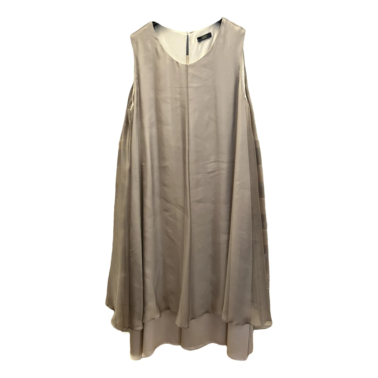 Pre-owned Peserico Silk Maxi Dress In Grey