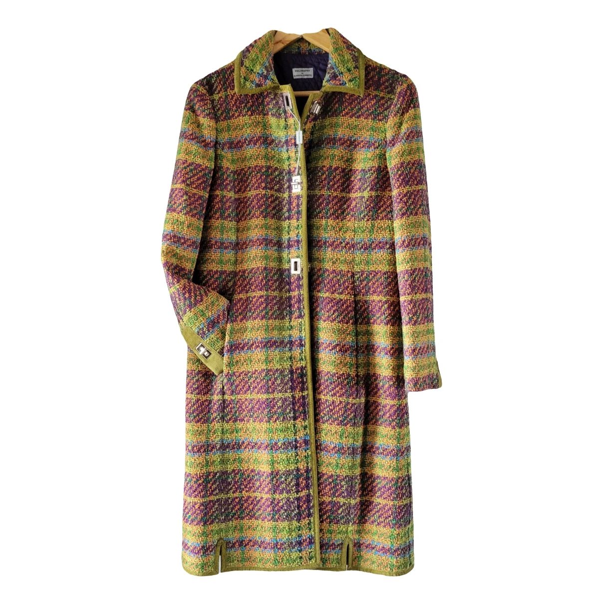 Pre-owned Philosophy Di Alberta Ferretti Wool Coat In Multicolour