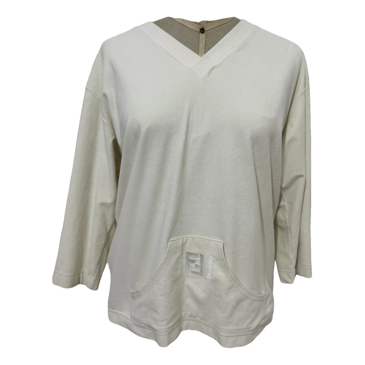 Pre-owned Fendi Sweatshirt In White