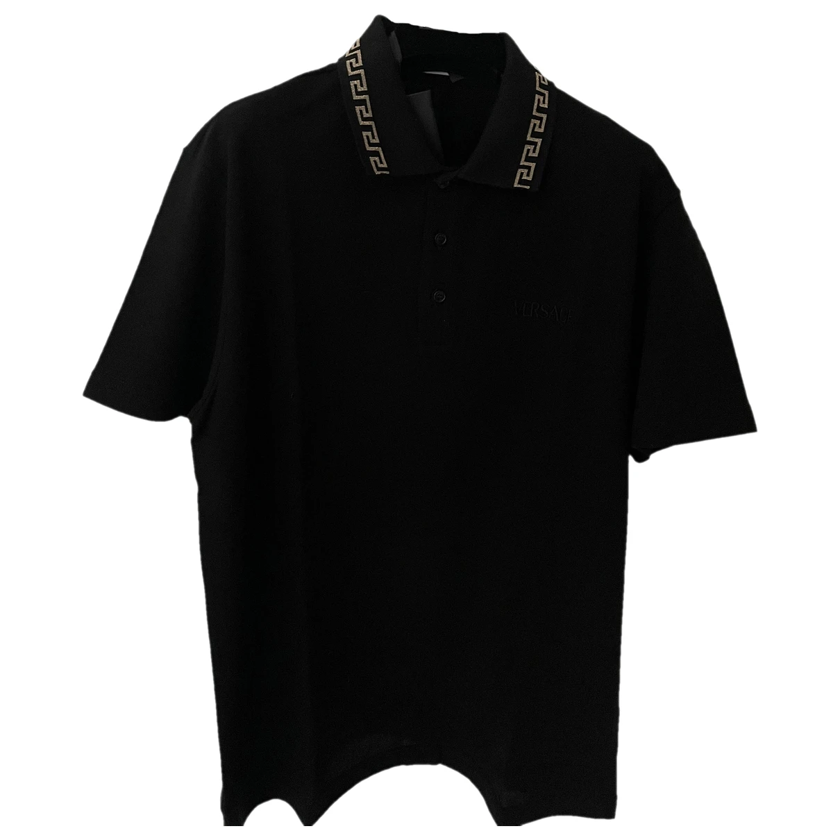 Pre-owned Versace Polo Shirt In Black