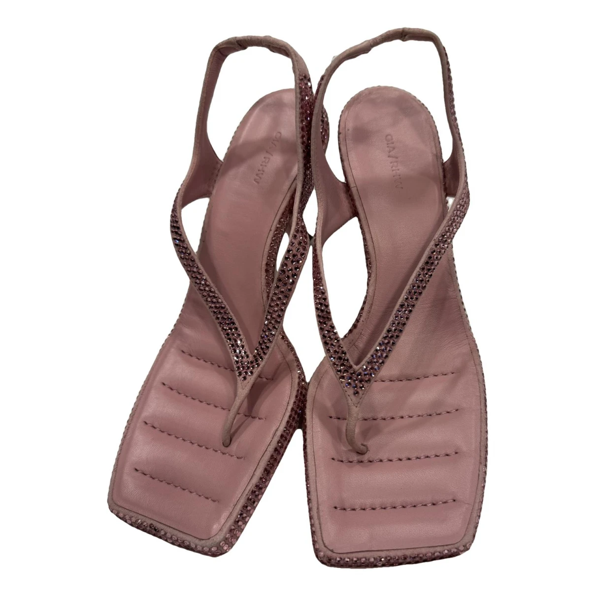 Pre-owned Gia Borghini Leather Heels In Pink