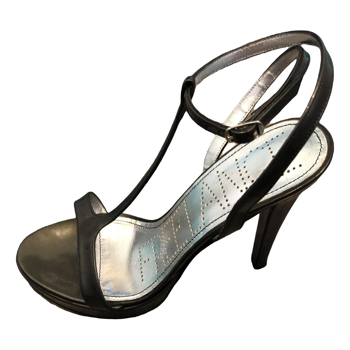Pre-owned Free Lance Leather Heels In Anthracite