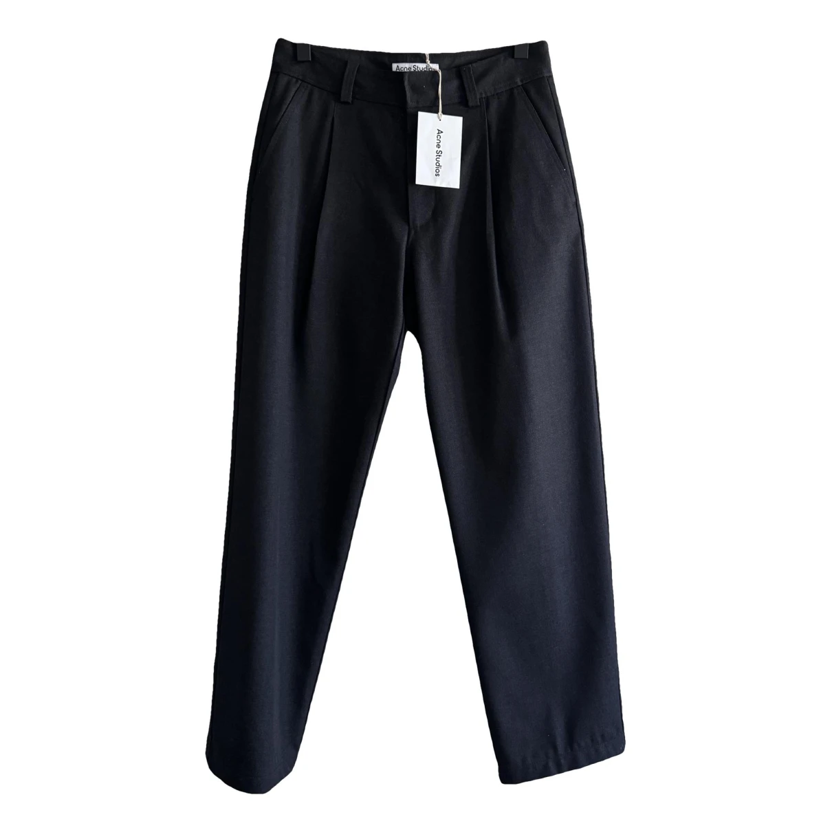 Pre-owned Acne Studios Wool Trousers In Anthracite