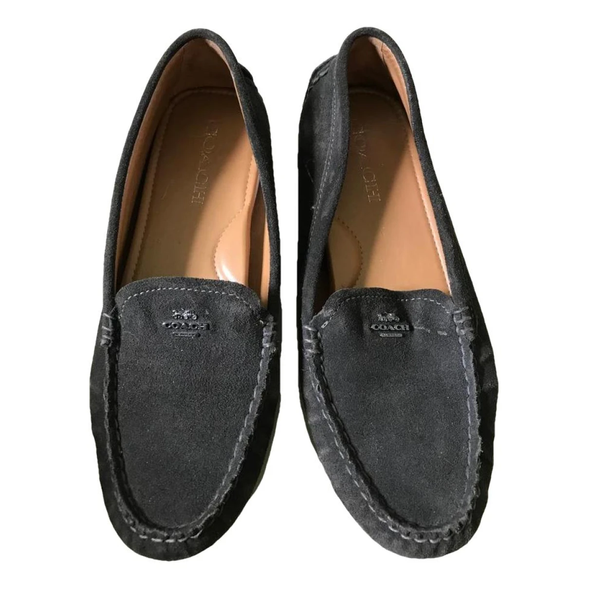 Pre-owned Coach Flats In Brown