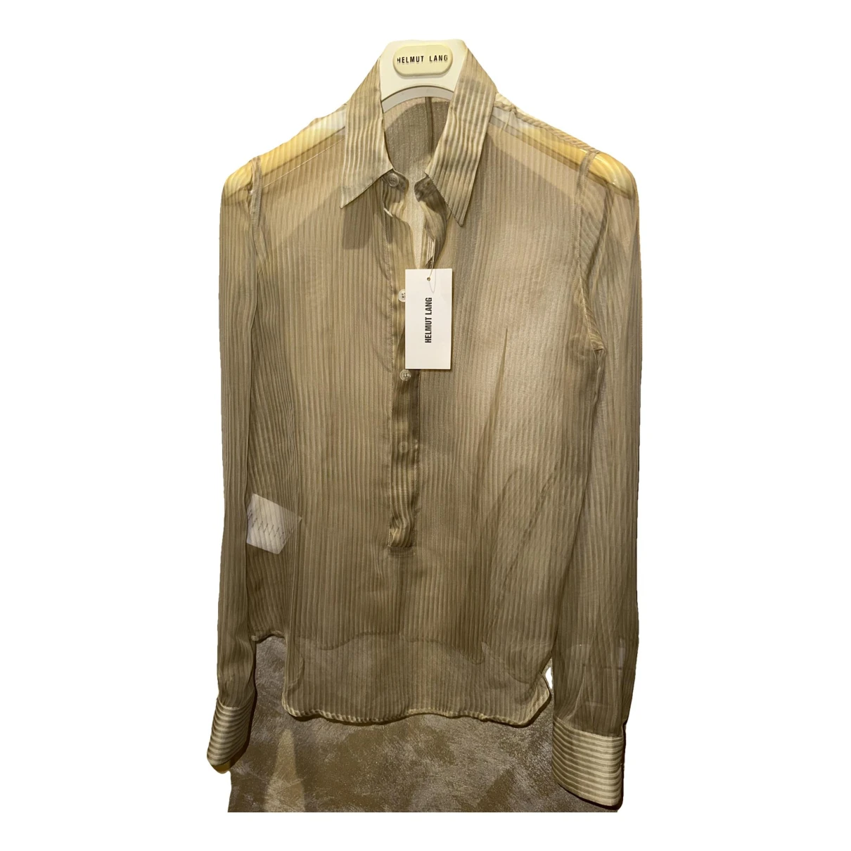Pre-owned Helmut Lang Silk Shirt In Gold