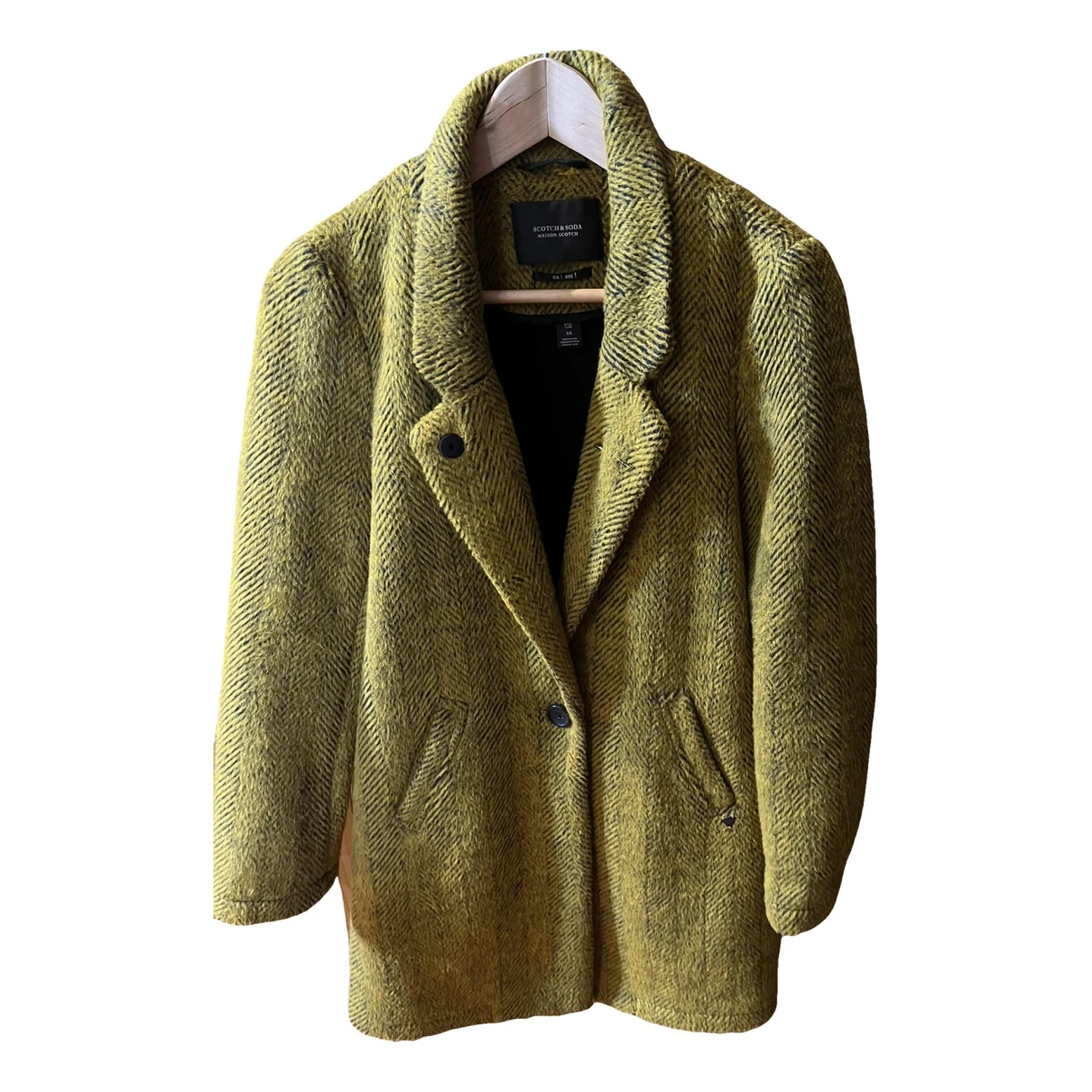 Pre-owned Scotch & Soda Wool Coat In Yellow